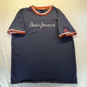 Roland Garros Beau Joueur Mens XL Navy Blue Tennis T Shirt Official‎ Product